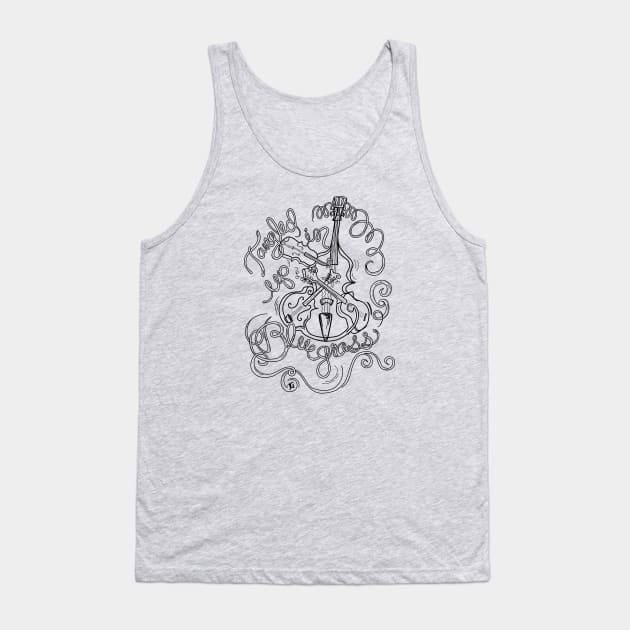 Tangled Up In Bluegrass (black) Tank Top by katgaddis